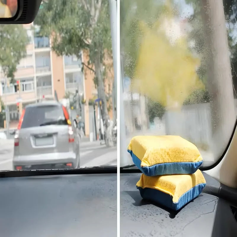 Super absorbent anti fog sponge, suitable for cars, mirrors, glass, etc., indoor and outdoor universal cleaning tools