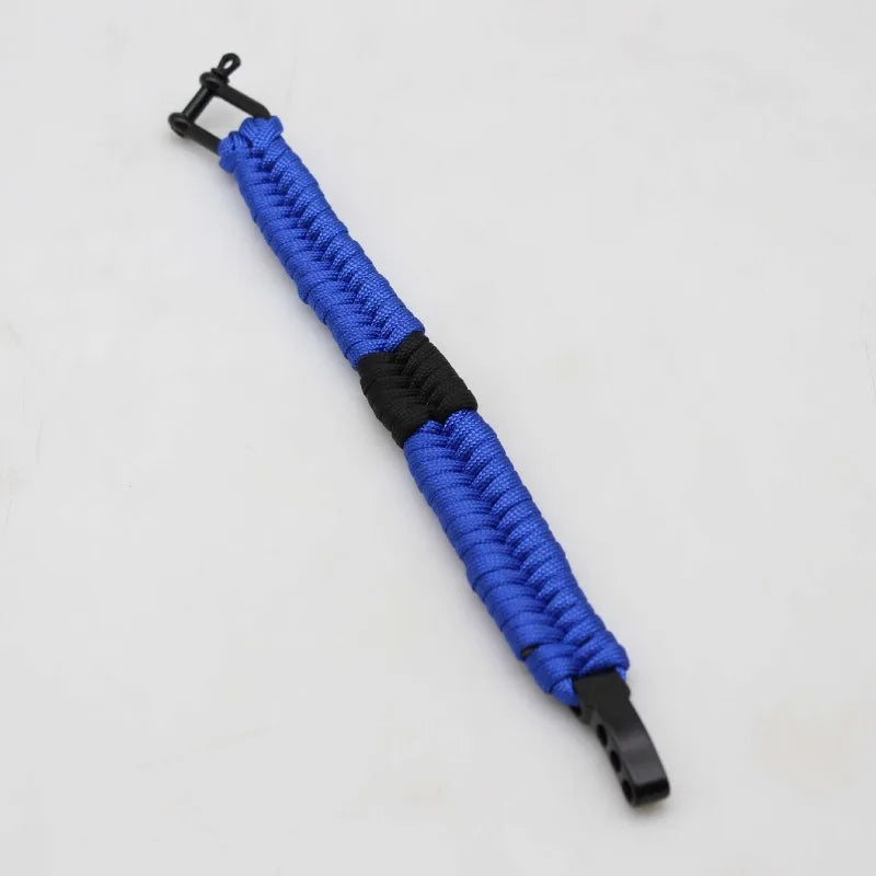 Woven Bracelet Outdoor Survival Seven-Core Parachute Cord Handmade Wrist Rope Wilderness Emergency Paracord with Alloy Buckle