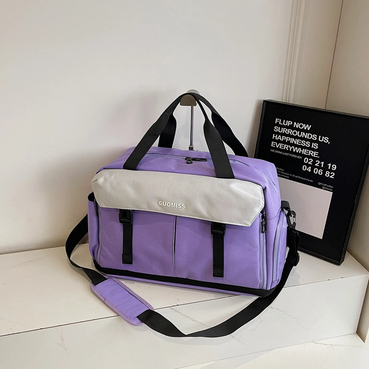 Short-Distance Fitness Bag for Men, Dry and Wet Separation Shoulder Bag, Cross-Body Multi-Functional Travel Bag, Women's Training Swimming Bag, Large Capacity