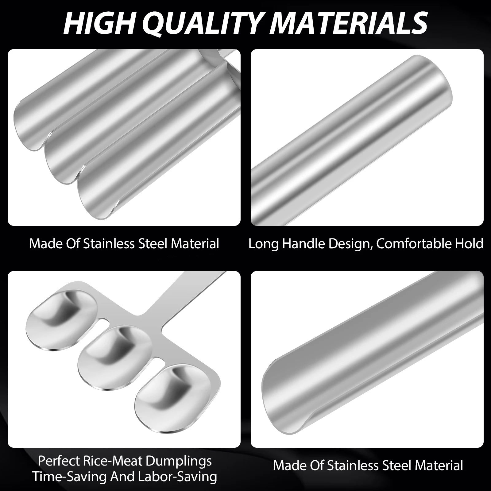 Stainless steel meatball spoon fish ball shrimp slip mold triple meatball machine creative meatball making tool kitchen cooking