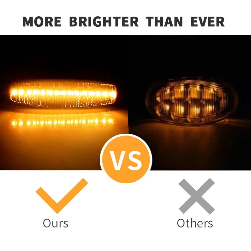 2PCS LED Side Marker Turn Signal Lights Canbus For Infiniti FX30d FX35 FX37 FX50 G25 G35 G37 JX35 M25 M35 Q40 Q60 Q70 QX50 QX60