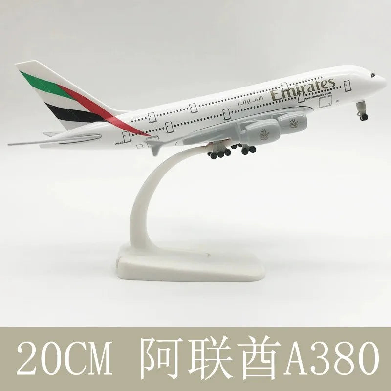Plane Model Airplanes A380 20cm Aircraft Model Emirates Airways Metal Replica Alloy Material Aviation Toy Simulation Decoration