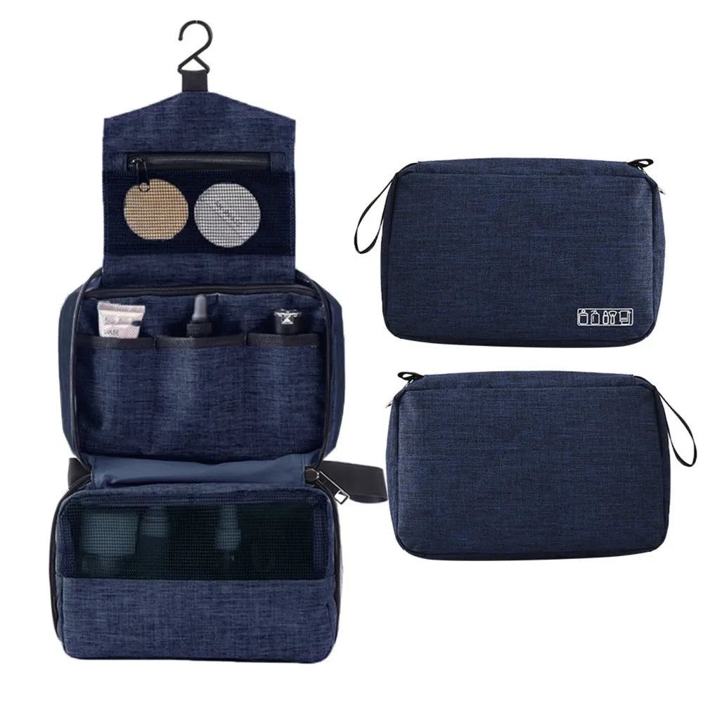 Large-capacity Travel Toiletry Bag Multi-functional Portable Makeup Storage Bag Compartmentalized Zippered Travel Storage Pouch