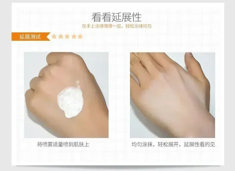 200ml 2bottles Whitening Concealer Sunscreen Isolation Spray Waterproof V7 Hydration Moisturizing Body Foundation