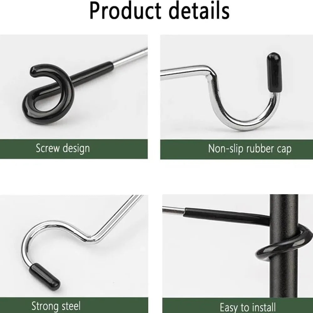 2/5Pcs Light Stand Holder Hooks Portable Tent Pole Lamp Hanger Hunting Fishing Lantern Hanger Outdoor Camping Tools