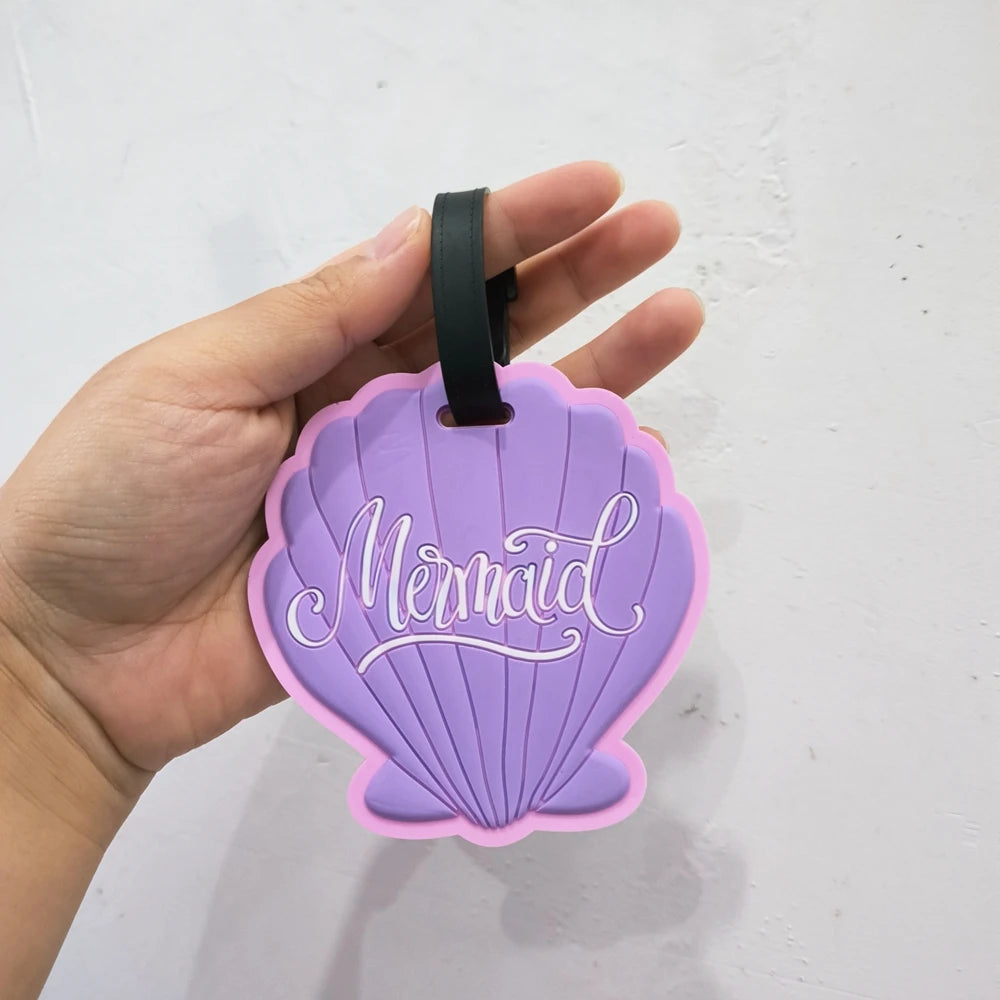 1pc/2PCS Purple Shell Luggage Tag Hanger Hanger Business Travel Airport Luggage Anti Loss ID Tag Luggage Name Label Male Female