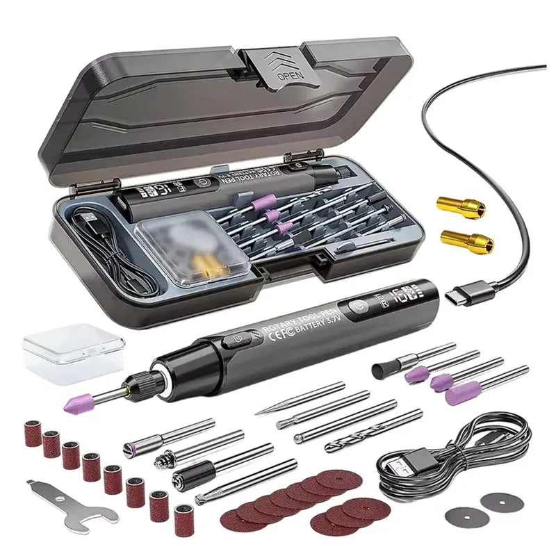 FYBL-Wireless Electric Mini Grinder 3.7V 10000-16000R Engraving Pen Cordless Micro Rotary Tool Drill