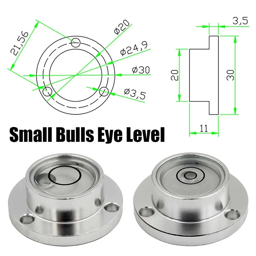 High precision bubble level Small bulls eye level Metal circular level Mini portable horizontal beads
