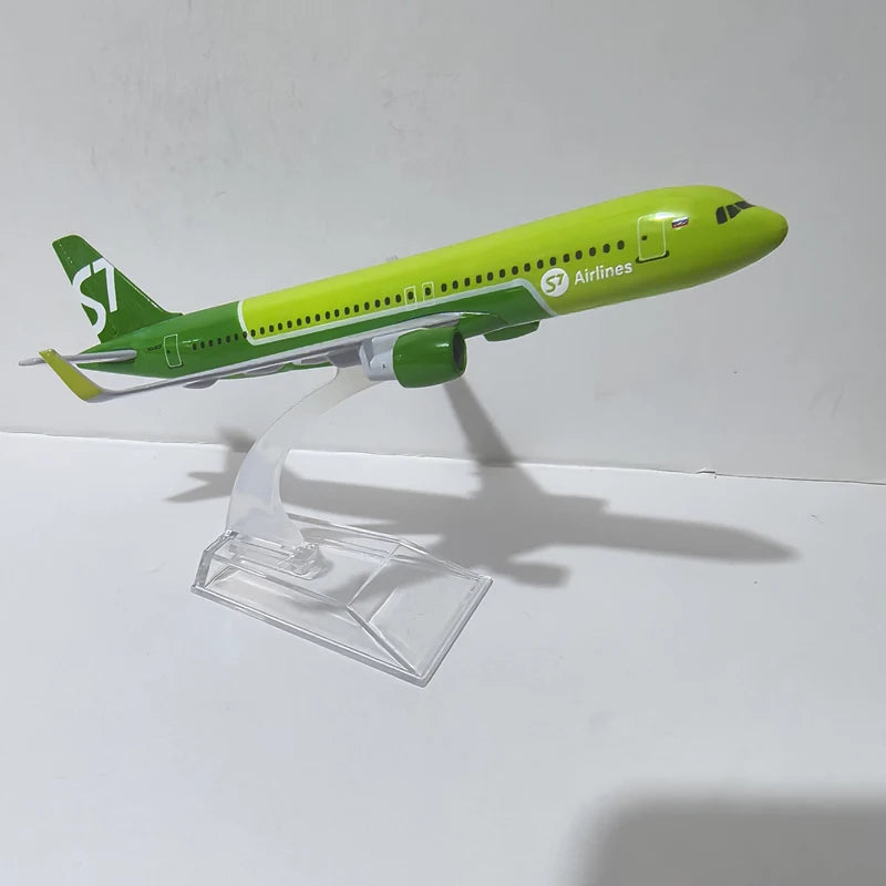 JASON TUTU 16cm Siberian Airlines S7 Airbus 320 Plane Airplane Model Aircraft Model Diecast Metal 1/400 Scale Planes Gift Collec