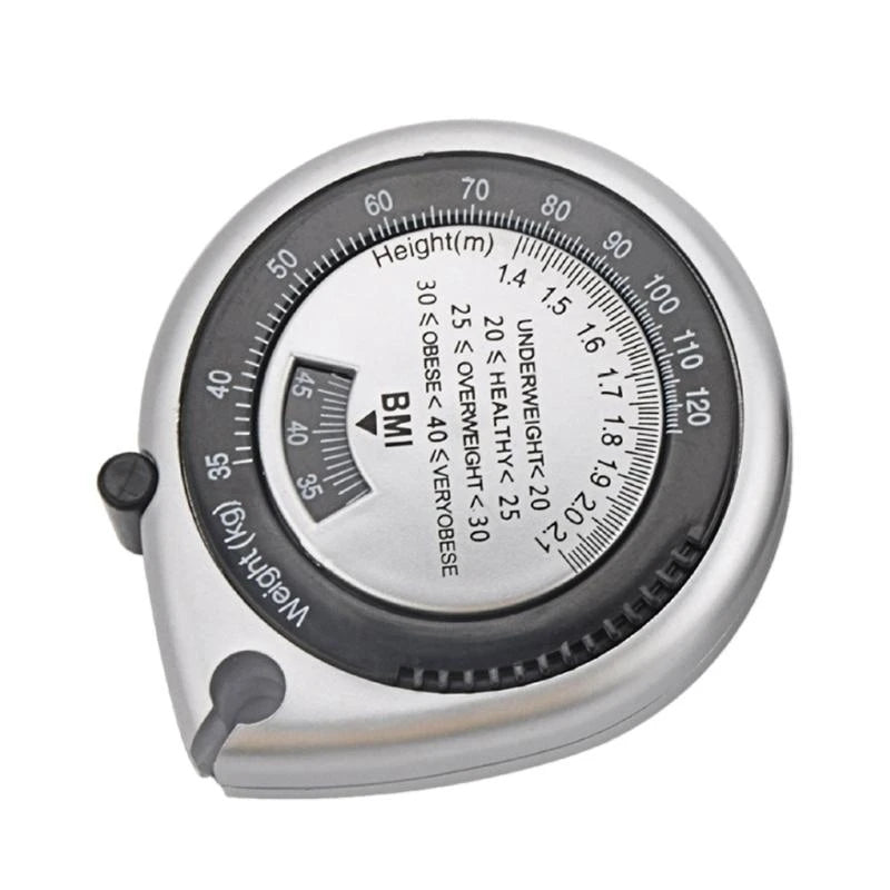 150cm/60inch BMI Calculator with Push-Button Retract Design BMI Measuring Tape