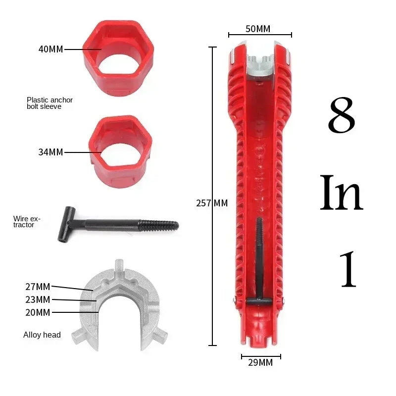 Wrench Nut Remover for Sink 5/8 in 1 Anti-Slip Flume Socket Hand Repair Bathroom Faucet Assembly Plumbing Installation Hand Tool