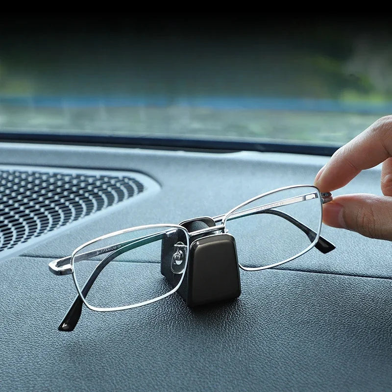 Car Glasses Holder Universal Auto Eyeglasses Organizer Stand Self Adhesive Car Dashboard Glasses Protective Storage Holder Base