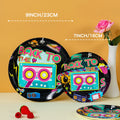 10/25/50pcs 90s Retro Disposable Paper Plates, Back to The 90s Party Tableware Supplies