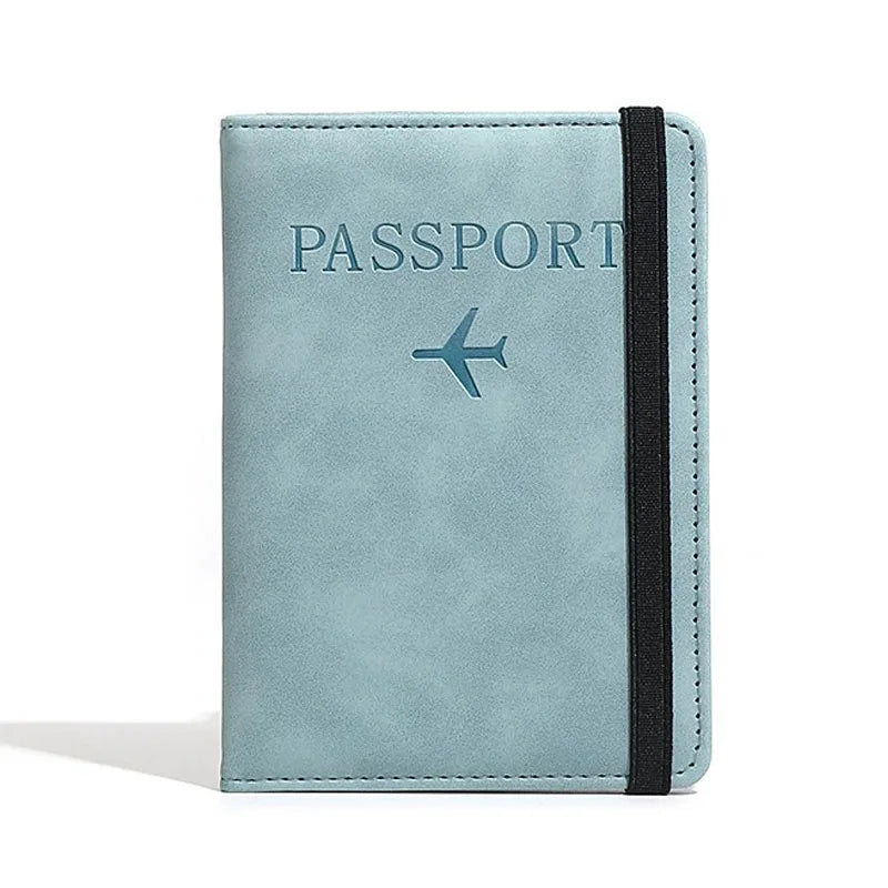 Vintage RFID PU Leather Passport Cover Multi-Function Wallet Case with ID Bank Card Slots for Women & Men Travel Accessory