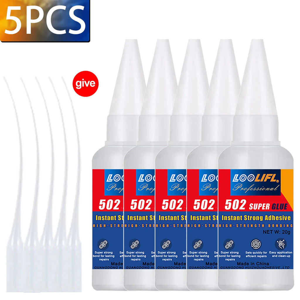 1-10 PCs Super glue 502 High Strength Quick-drying Cyanoacrylate Adhesive for rubber wood Metal High Strength Liquid glue Tool