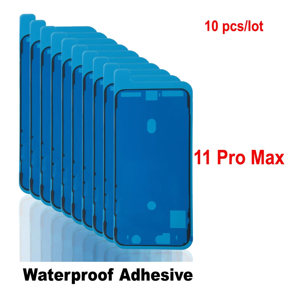 10Pcs LCD Display Front Side Waterproof Seal Stickers for iPhone 6/7/8/X/XS/XR/11/12/13/14/15 - Adhesive Protection Seals