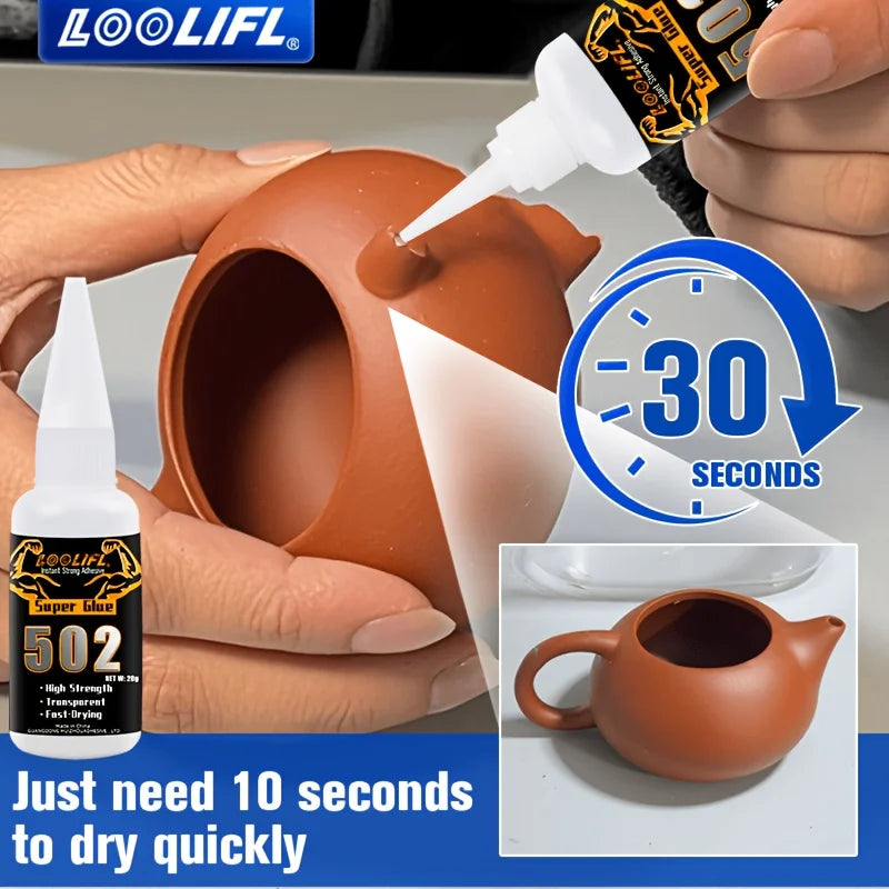 502 Metal Glue, Super Strong Shoe Glue, Strong Adhesive, Waterproof/Transparent/Emergency Repair, All-Purpose Glue for Bonding Metal/Plastic/Glass/Ceramic/Rubber/Wood//Pp/Abs/Pe Materials