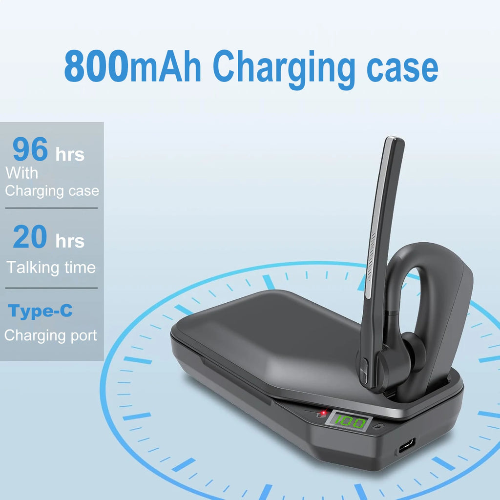 Newest K10C Bluetooth Headset Wireless Headpones Dual Mic Noise Cancelling Earphones With Charging Case For All Smart Phones