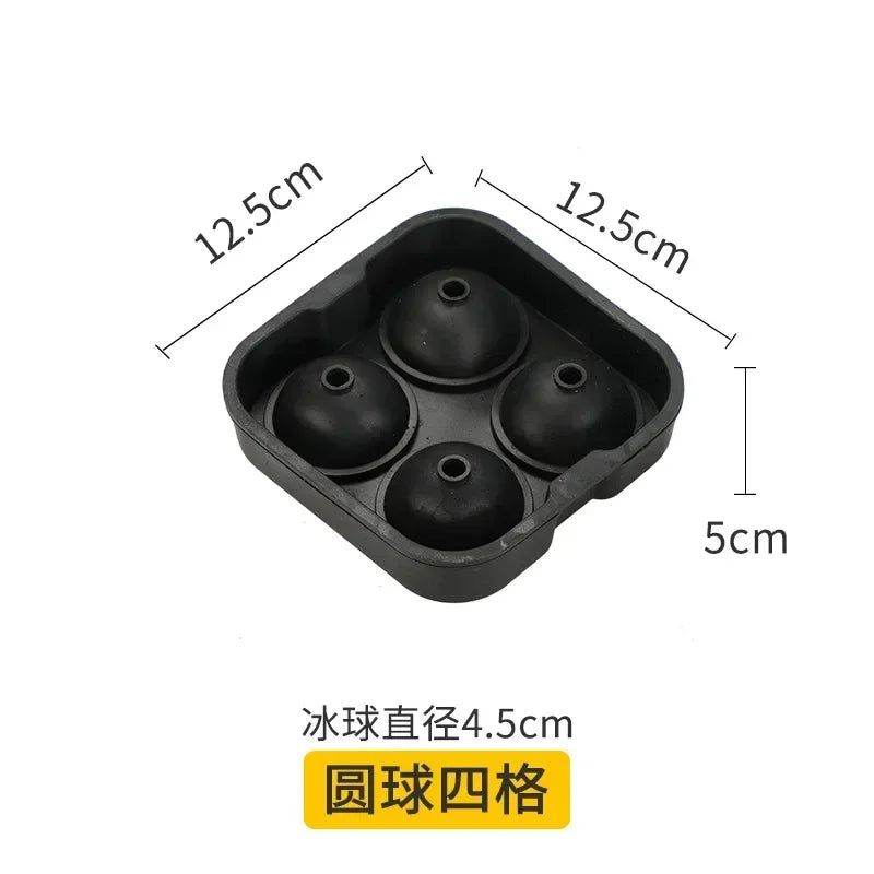 Food Grade Reusable Ice Maker IceCream Tools Ice Ball Mold Round Square IceTray Mold Silicone Ice Cube Mold Kitchen Tools