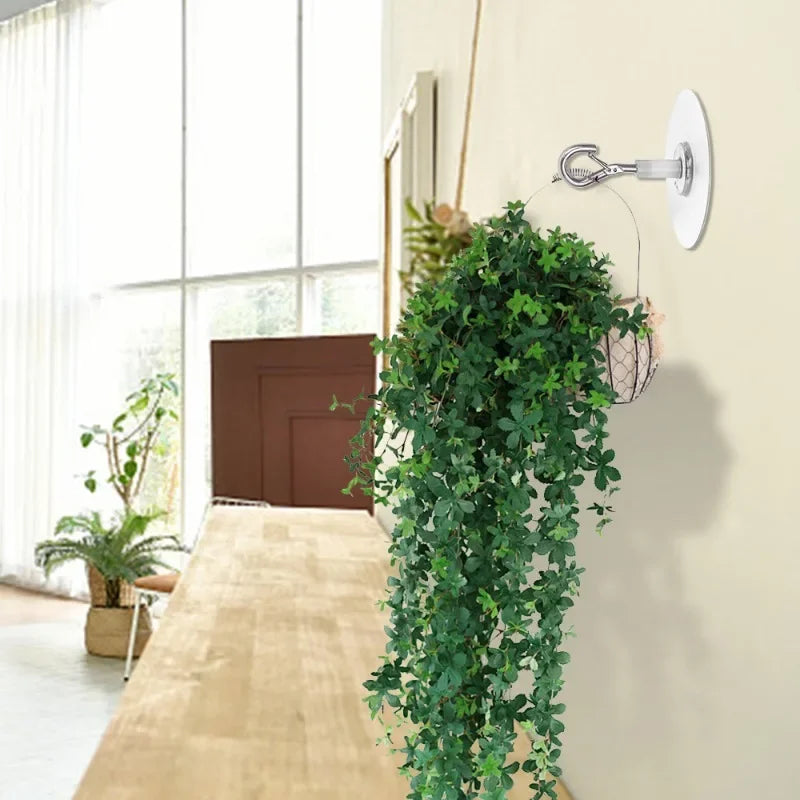 Self-Adhesive Heavy Duty Wall Ceiling Hooks Multi-Scene Hanger 1-10Pcs for Plant Pots Flower Baskets