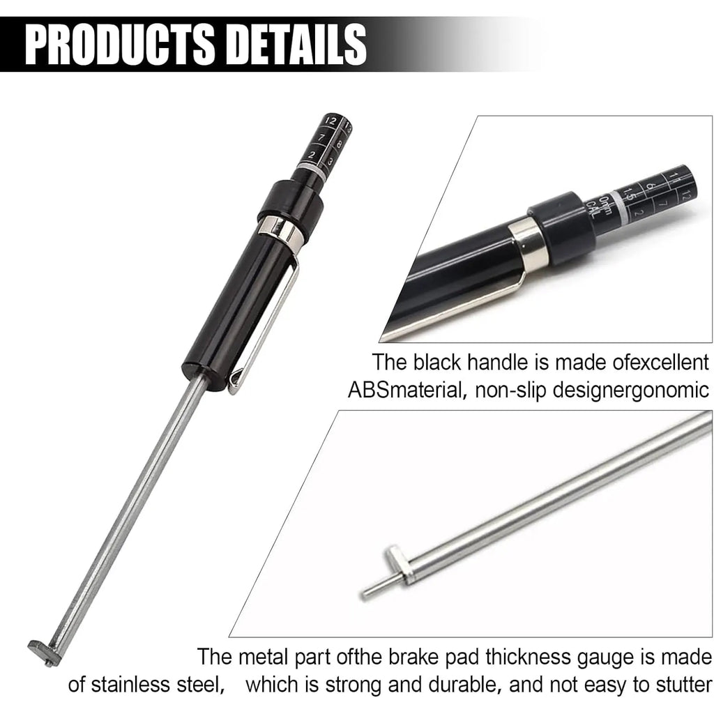 1PCS Brake Pad Measuring Gauge Brake Pad Scale Brake Pad Detection Pen Brake Pad Test Special Tool For Car Tire