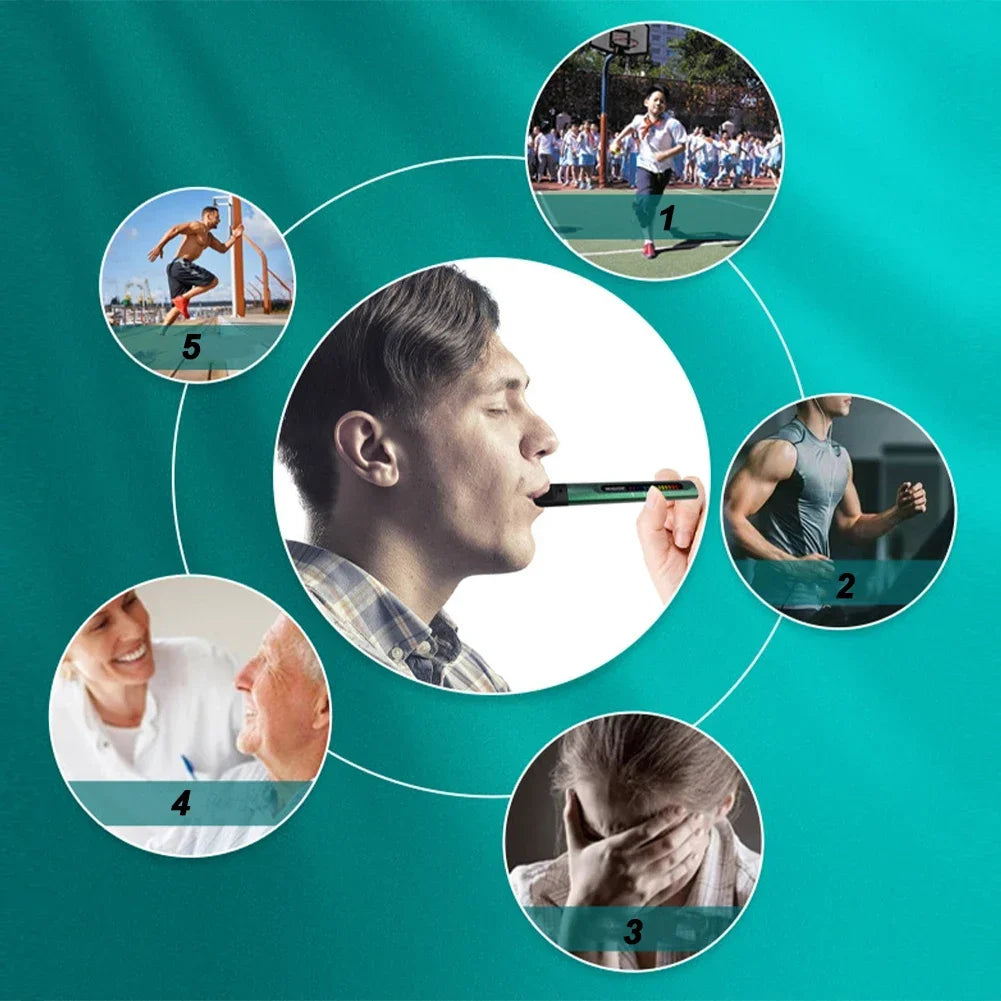 Respiratory Muscles Breathing Trainer Sport Electronic Portable Lung Fitness Trainer Exerciser Smart New Product