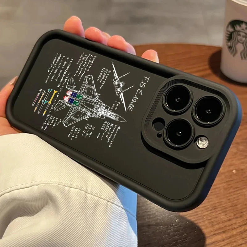 Inspired by Airplane Stylish Pattern Soft TPU Phone Case for iPhone 16 Pro Max 15 Plus 14 13 12 11 16E 17 Air X XR XS 8 7 Cover