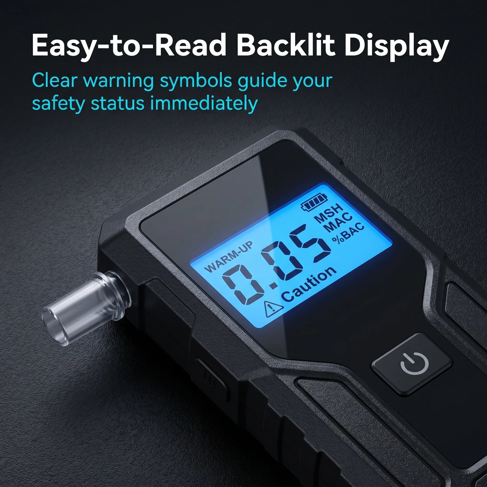 Portable LCD Screen Breathalyzer High Precision Alcohol Tester for Detecting Drunk Driving Post-Drinking Test Device