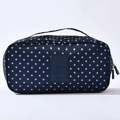 Waterproof Multi Compartment Travel Underwear Storage Bag Portable Bra Socks Organizer Case for Women Multi Print Lingerie Pouch