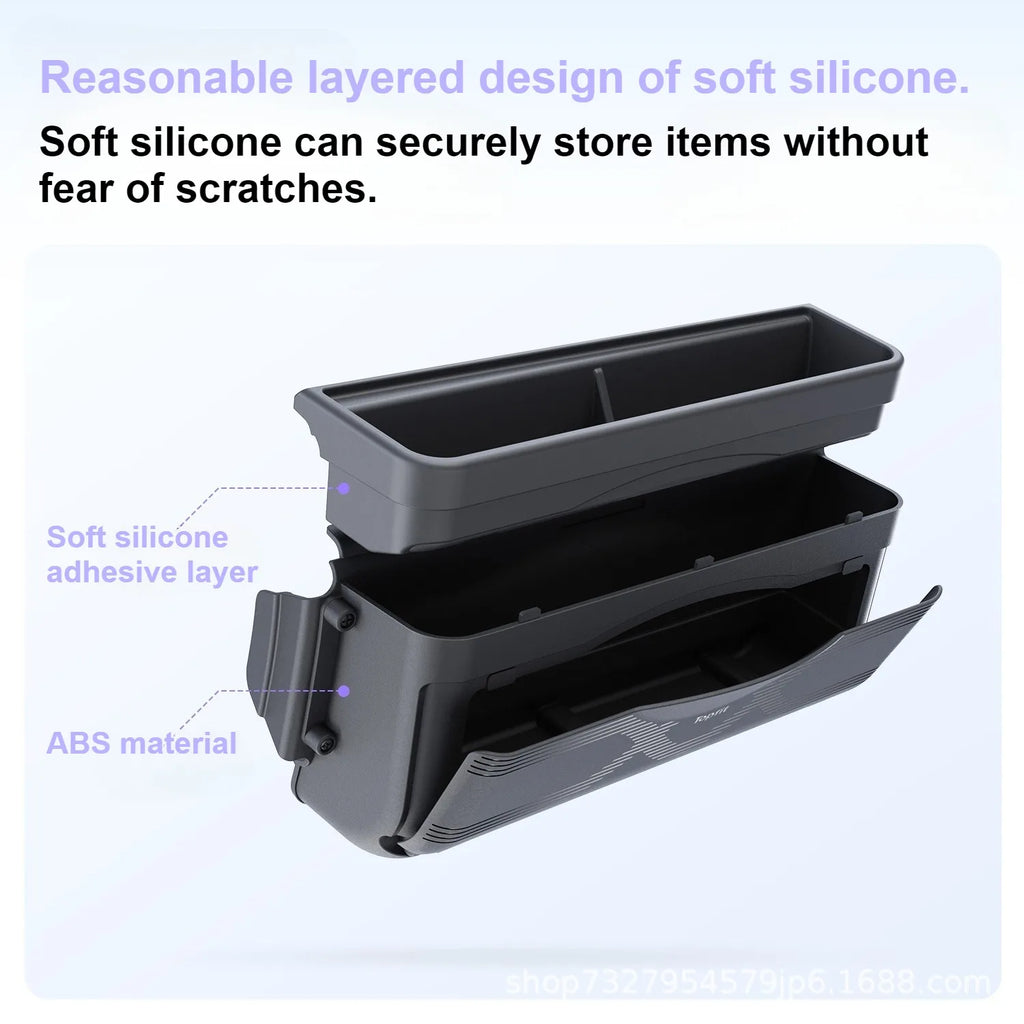 For Tesla Model Y YL Juniper 2025 2026 Driver Side Mini Glove Storage Box Phone Holder Storage Glasses Case Car Auto Accessories