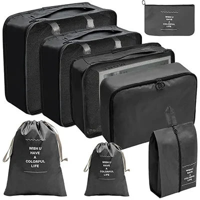 8Pcs/Set Travel Organizer Storage Bags Suitcase Packing Cubes Cases Travel accessories Wardrobe Luggage Clothes Shoe Pouch
