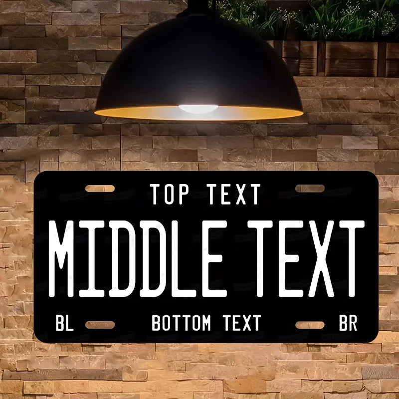 1pc customizable aluminum decorative license plate sign