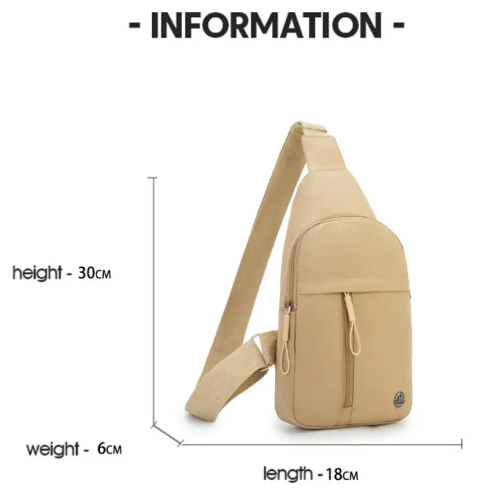 Fashion Nylon Women's Chest Bags 10 Colors Multi-compartment Waist Bag Multifunctional Sports Chest Bag Unisex