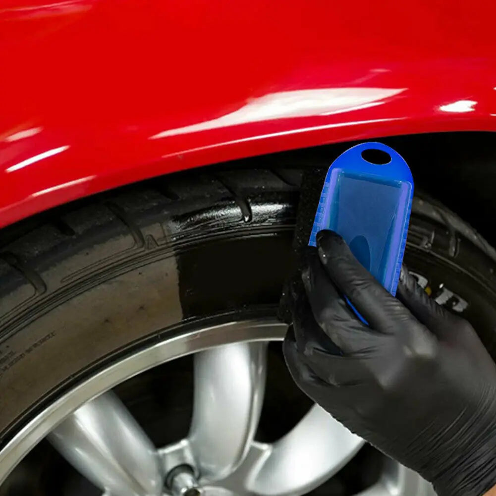 Car Wheel Polishing Waxing Sponge Brush ABS Plastics Washing Cleaning Tire Contour Dressing Applicator Pads Detail Accessories