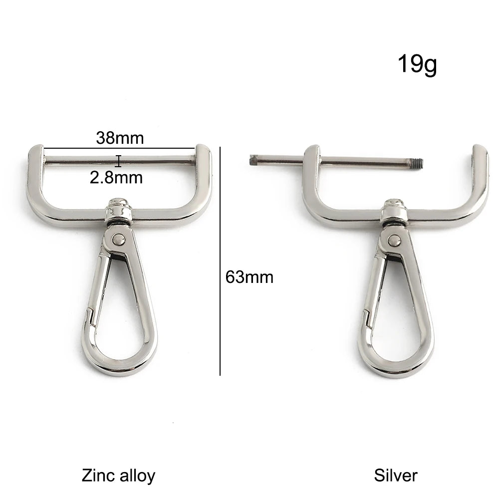 10/40/80PCS 15-20-25-32-38mm Detachable Snap Hook Swivel Clasp Rotating Buckle For Crossbody Bags Dog Collar Rope Accessories