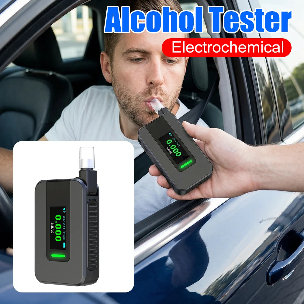 Electrochemical  Tester High Precision Blowing Drunk Driving  Tester Portable  Meter for Professional Use
