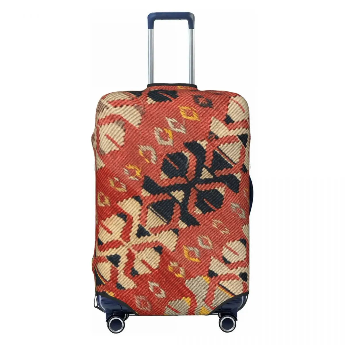 Vintage Turkish Kilim Suitcase Cover Washable Bohemian Geometric Diamond Tribal Ethnic Art Luggage Covers Protector