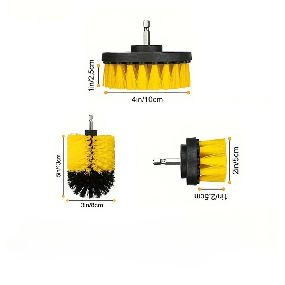 4'' Blue Electric Scrubber Brush Drill Brush Kit Plastic Cleaning Brush Tool for Car Tires Nylon Brushes Car Detailing.BULE