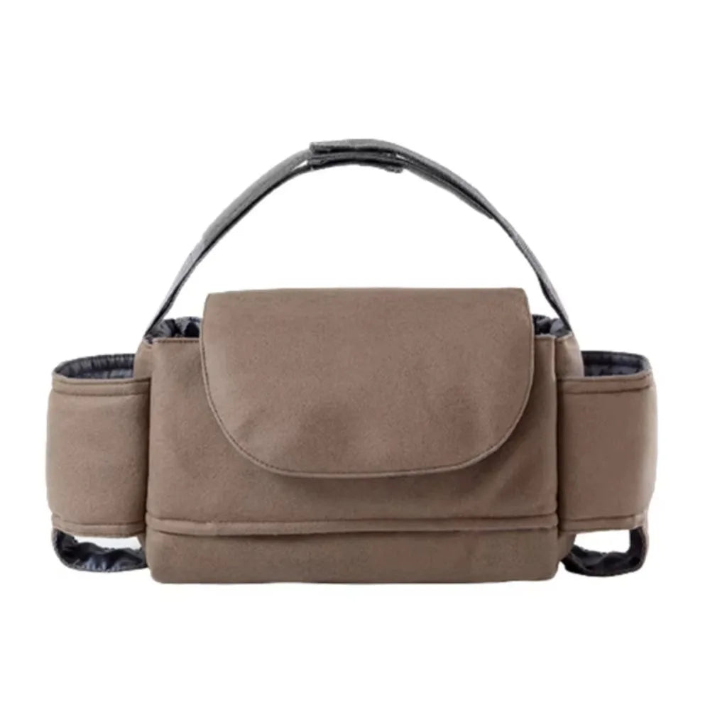 Large Capacity Baby Pram Organizer Multifunctional Insulated Pocket Travel Diaper Bag Detachable Design Solid Color