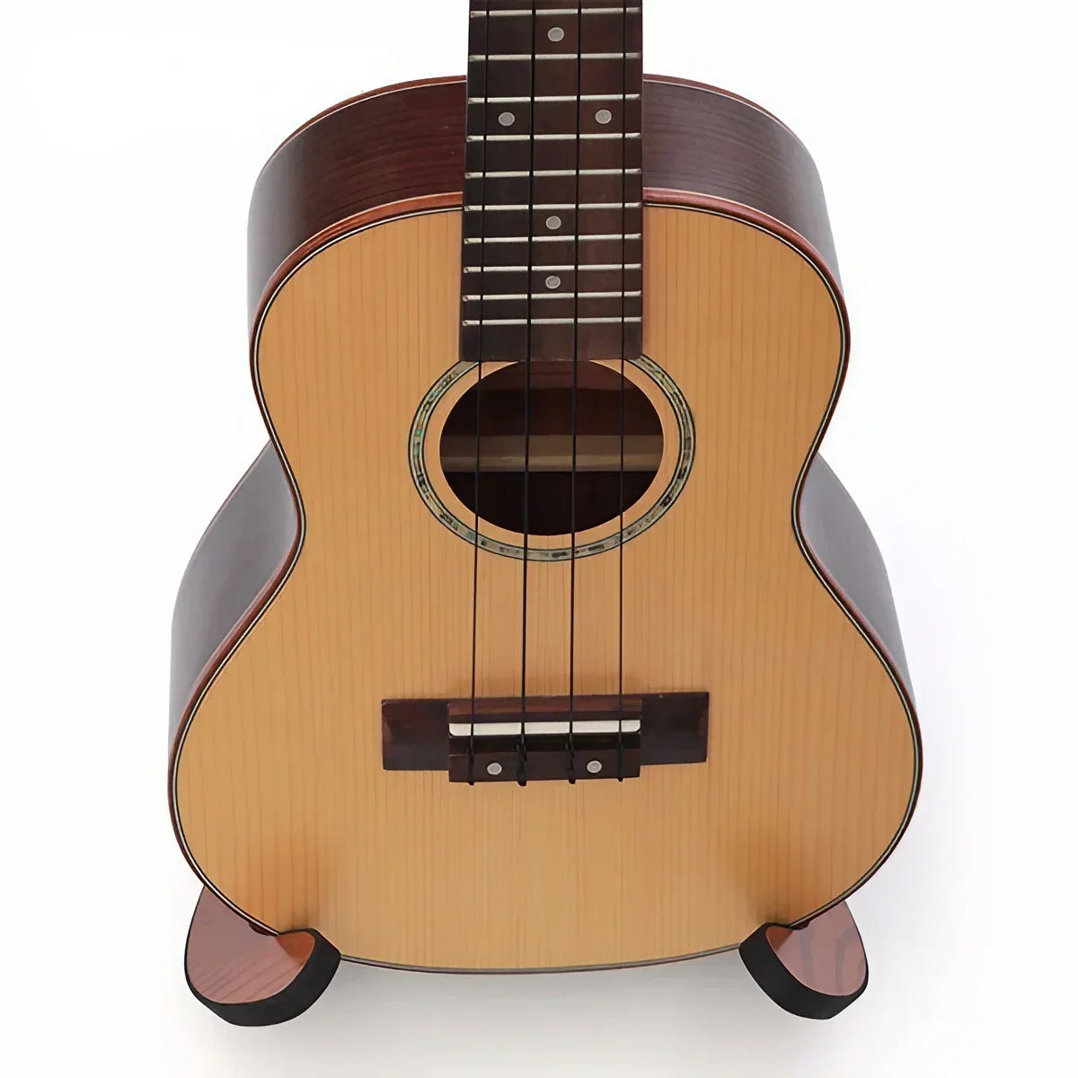 1 Pair Wooden Ukulele Stand Adjustable Guitar Holder for Musical Instruments Accessories Portable Bamboo Stand