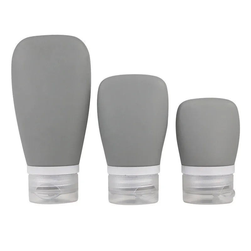 30/60/90ML Silicone Travel Cosmetics Bottles Empty Refillable Liquid Container Shampoo Trip Shower Cream Gel Squeeze Containers