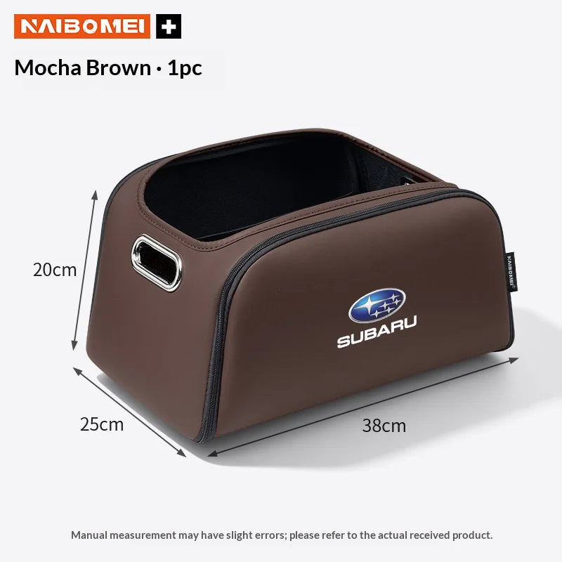 For Subaru Outback Brz Wrx Xv Ascent Forester Impreza Legacy Car Trunk Storage Box Leather Folding Storage Organizer Bag Tool