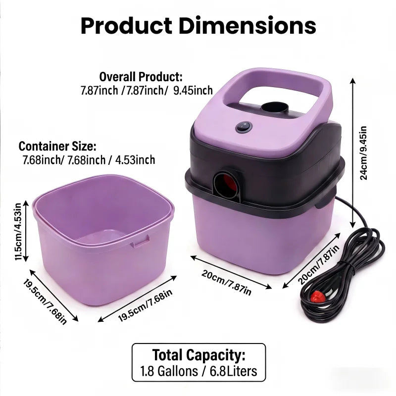 12V Bucket Car Vacuum Cleaner Wet and Dry Use Multi-functional Portable Powerful Suction Large Capacity With Multiple Nozzles