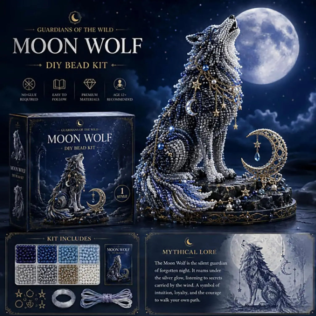 Wild Animal DIY Bead Craft Set, Eagle Deer Wolf Unicorn Beading Assembly Kit For Handmade Art Hobby Decor Accessory