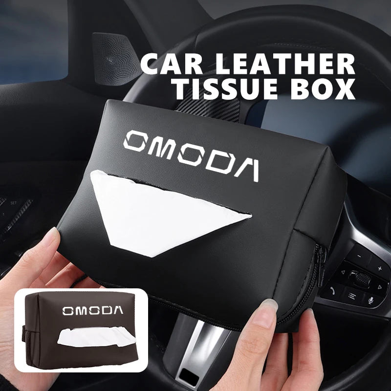 Tissue Storage Box Car Back Seat Holder Headrest Paper Cover For Chery Omoda 5 C5 E5 C9 9 EV PHEV 2024 2025