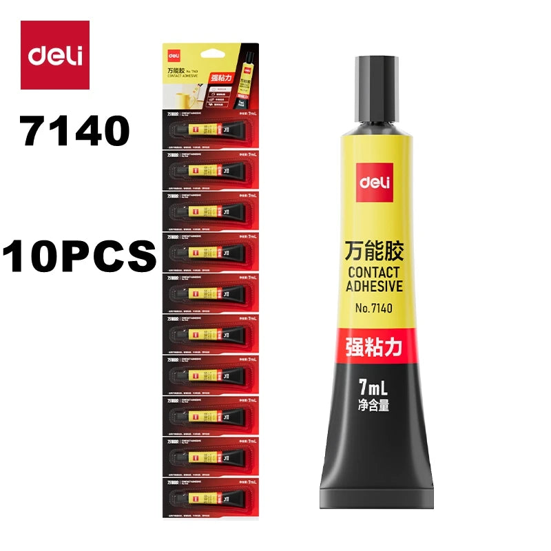 Deli 7140 All-Purpose Super Glue 7ml Contact Adhesive Strong Bond for Wood Plastic Metal Rubber And Ceramics