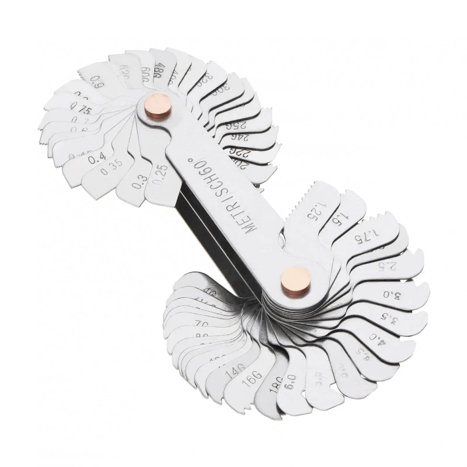 4pcs/set Metric Imperial US Screw Gauge 55 Degree 60 Degree Thread Pitch Gauge for Industrial Measurement