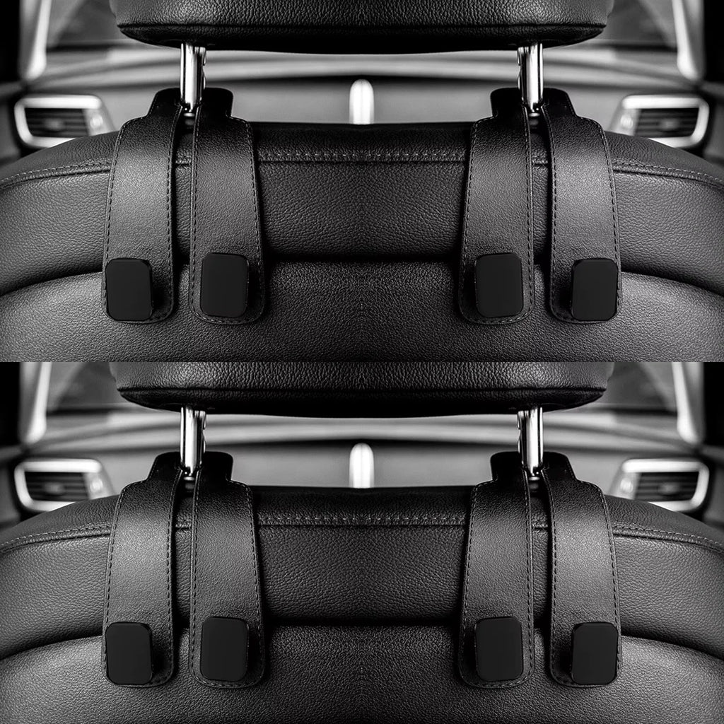 YONGRUN Car Headrest Hooks Seat Backrest Storage Shelves Clips Luggage Hangers Car Fasteners Three Color Optional Hooks Black