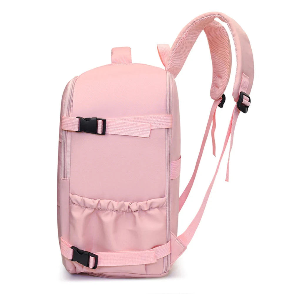 Versatile Carry-On Travel Backpack, 180 °   Expandable Boarding Bag, Laptop Compartment Bag for Business & Leisure Trips