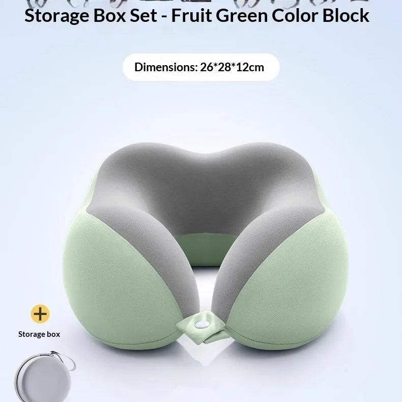 2026 New U-Shaped Memory Foam Neck Travel Pillow Slow Rebound Ergonomic Support Washable Soft Portable Airplane Car Office Train